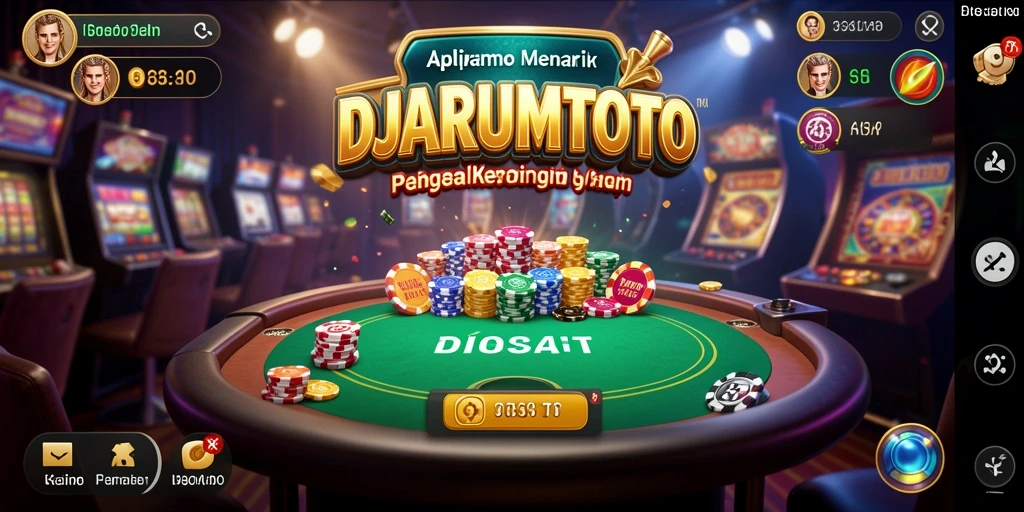 Screenshot utama DJARUMTOTO menunjukkan gameplay Kasino yang mengasyikkan.