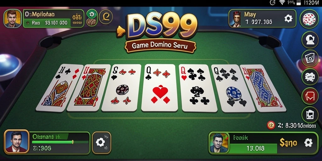 Screenshot gameplay DS99 yang menunjukkan serunya bermain Domino.