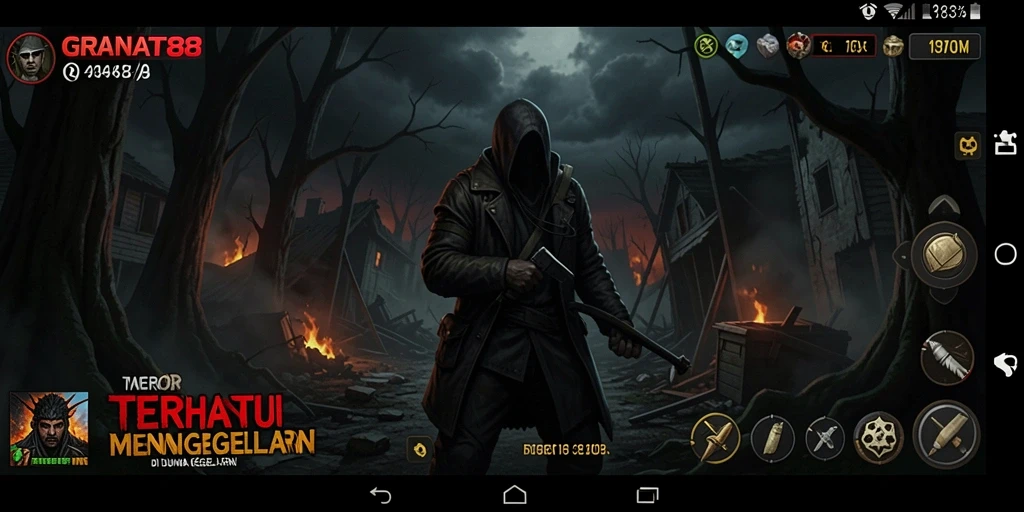 Tangkapan layar menunjukkan suasana mencekam dari gameplay GRANAT88.