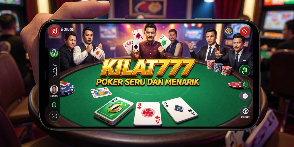 Screenshot gameplay KILAT777 yang menggambarkan suasana permainan Poker.