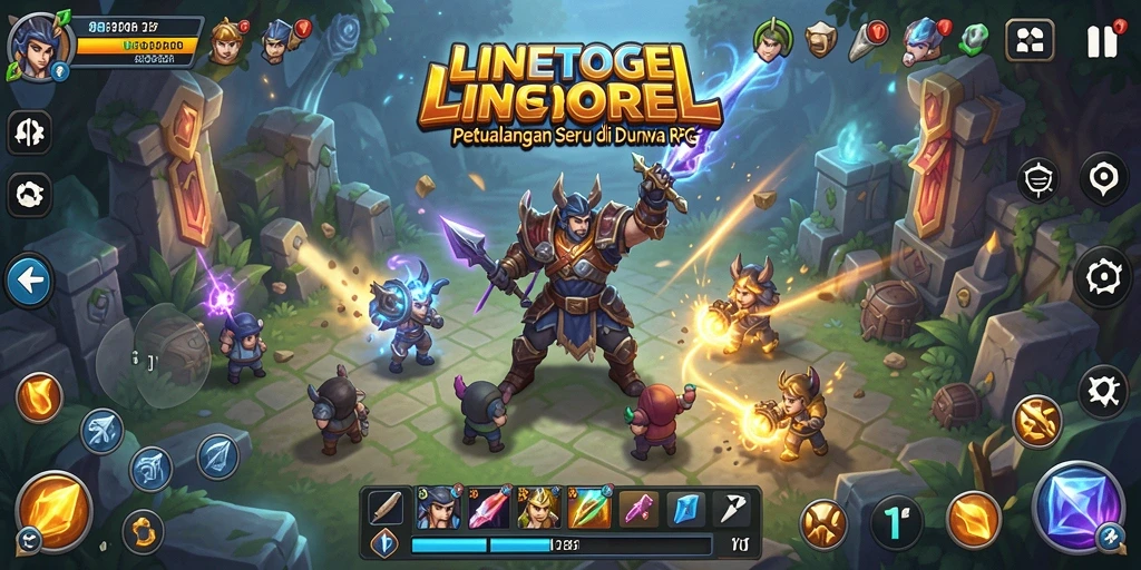 Tampilan gameplay seru dari game RPG LINETOGEL.