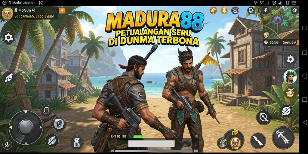 Screenshot menunjukkan aksi seru dalam gameplay Open World MADURA88.