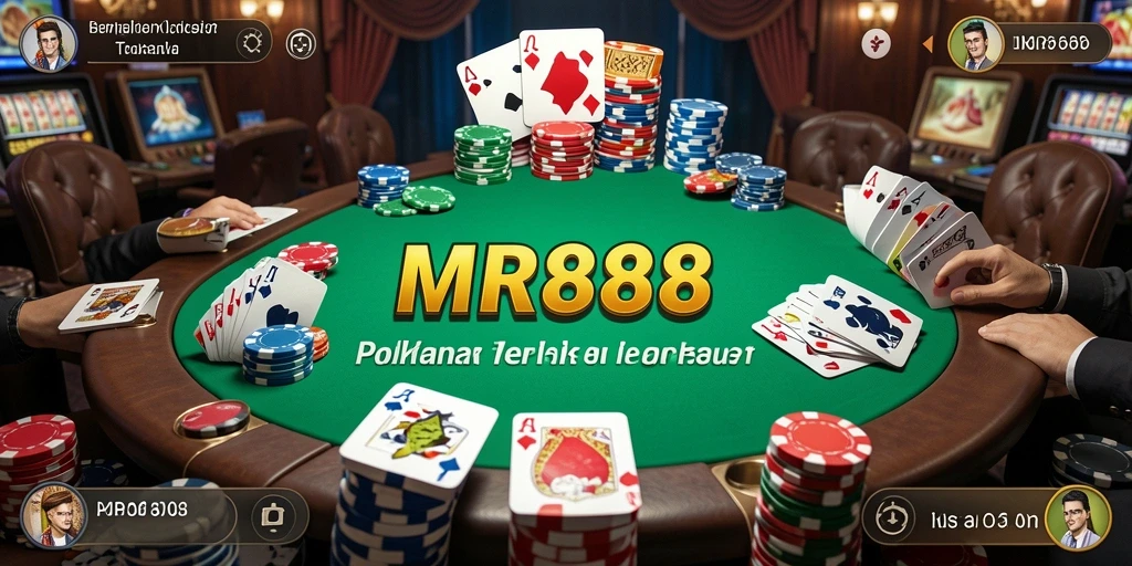 Screenshot gameplay MR888 menampilkan aksi seru dalam permainan poker.
