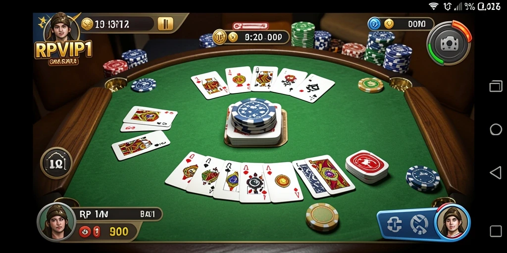 Screenshot gameplay RPVIP1 yang menampilkan keseruan bermain Gaple.