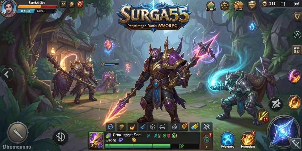 Tampilan gameplay seru dalam dunia fantasi SURGA55.