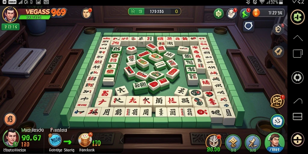 Tampilan gameplay Mahjong yang seru dan menantang di VEGAS969.