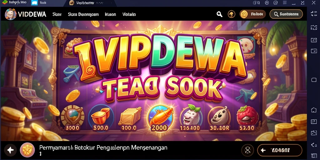 Tangkapan layar gameplay VIPDEWA dengan desain Slot yang menawan.