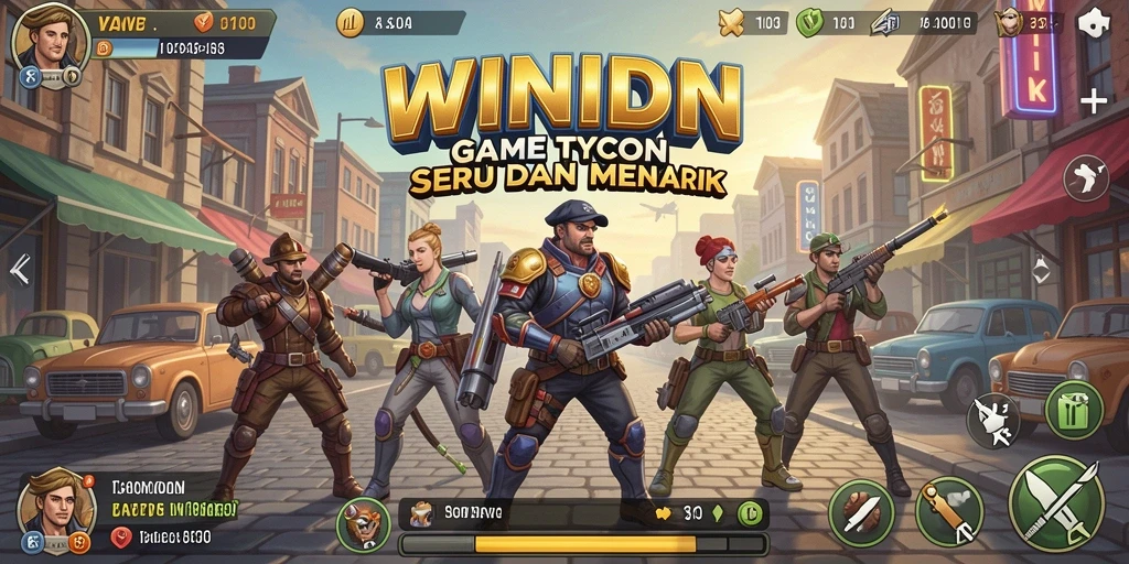 Tampilan screenshot utama WINIDN yang menunjukkan gameplay Tycoon yang menarik.