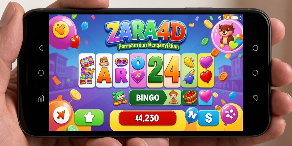Tampilan gameplay ZARA4D yang penuh warna dan interaktif.