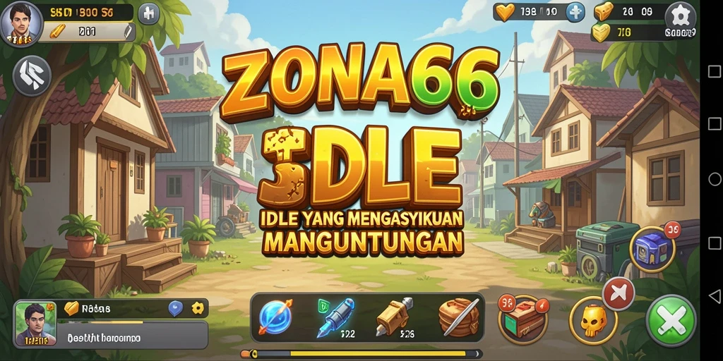 Tangkapan layar ZONA66 menunjukkan gameplay santai yang menarik.